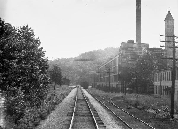Historic photo of the Peters Cartridge Company factory in Kings Mills