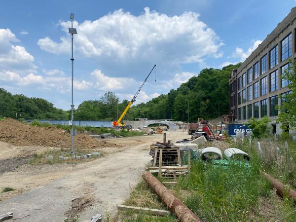 A recent view of the Little Miami Trail approaching Grandin Road during construction of the new bridge over the river and overpass for the bike path