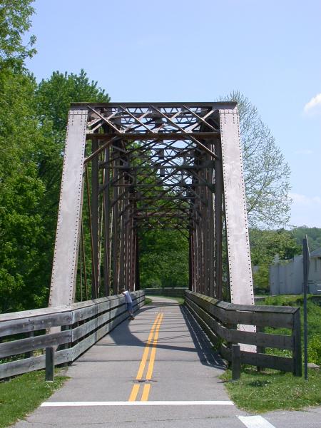 Pennsylvania/Little Miami Railroad bridge over Todds Fork just east of Front Street in Morrow