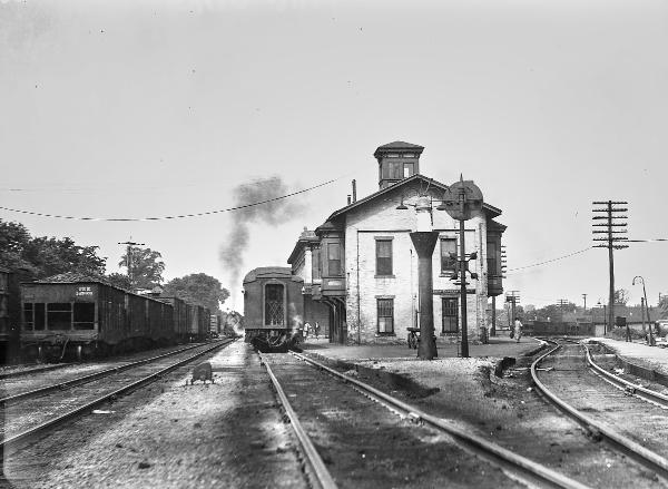 Historic photo of the Pennsylvania/Little Miami Railroad's Xenia station