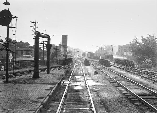 Historic photo of the Pennsylvania/Little Miami Railroad's Xenia station,