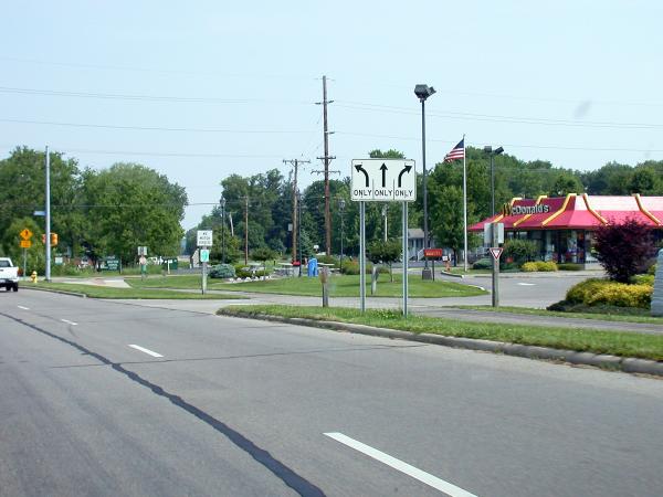 Pennsylvania/Little Miami Railroad route along N. Detroit Street approaching Ankeney Street in Xenia