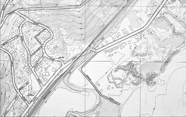 1951 USGS map showing Eastern Avenue at Duck Creek