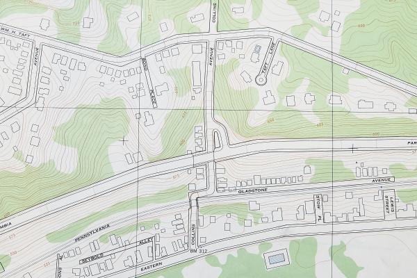 A 1954 map shows how Collins Avenue once intersected with Columbia Parkway