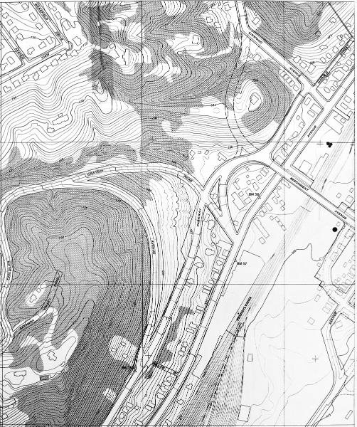 1951 USGS map showing the Columbia Parkway and Beechmont Avenue intersection