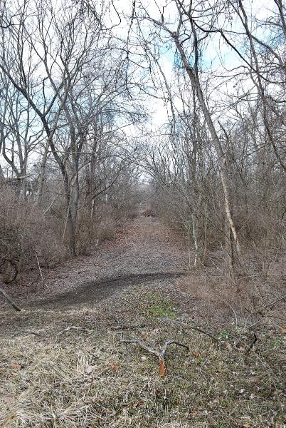 Old Wooster Pike alignment from the intersection with old Red Bank
