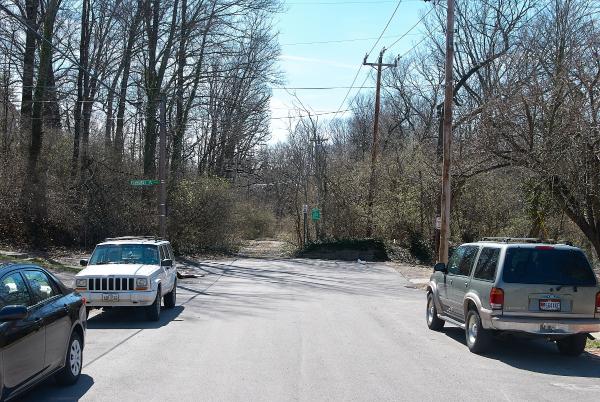 Torrence Lane where it ends at Elmhurst Place