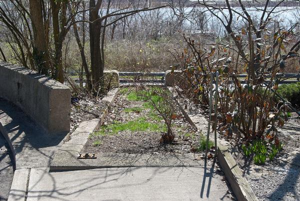 Abandoned stairs that used to connect Torrence Court with Columbia Parkway