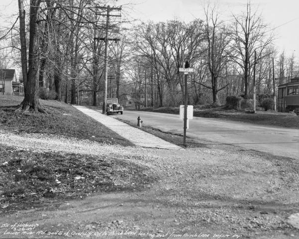 Historic photo of Gracely Drive and Birch Lane in Fernbank