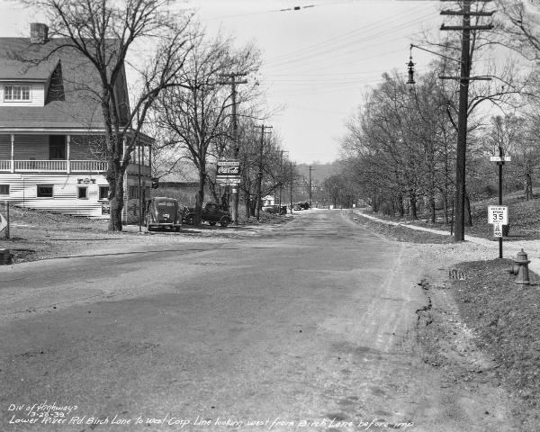 Historic photo of Gracely Drive and Birch Lane in Fernbank