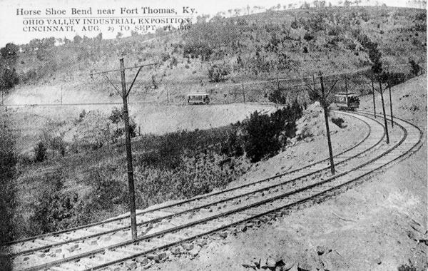 Historic photo of the private right-of-way between Newport and Ft. Thomas, which would later become Memorial Parkway