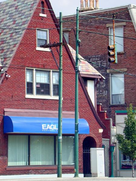 Trolley pole at Warsaw and St. Lawrence in Price Hill