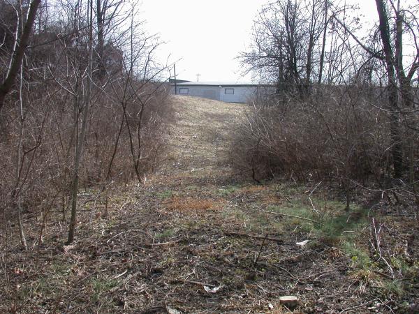Subway right-of-way along the east edge of the Showcase Cinemas property in Bond Hill