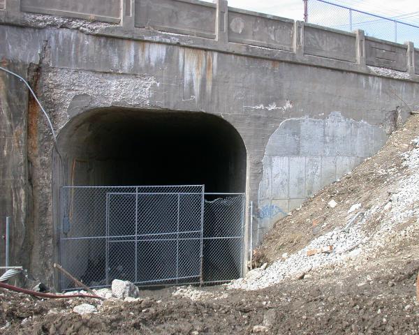 East portal of the Forest/Zumbiel tunnel for the subway in Norwood