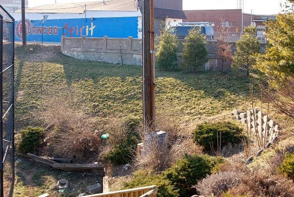 A more recent view of the east portal of the Forest/Zumbiel subway tunnel in Norwood's Waterworks Park