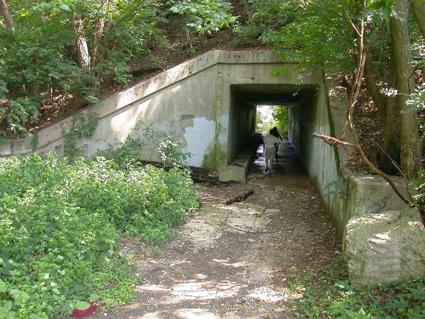 A mystery tunnel under the old PRR connection to the B&O line on the east side of Norwood's Waterworks Park